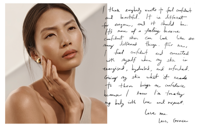 "GIVING MY SKIN WHAT IT NEEDS TO THRIVE BRINGS ME CONFIDENCE"